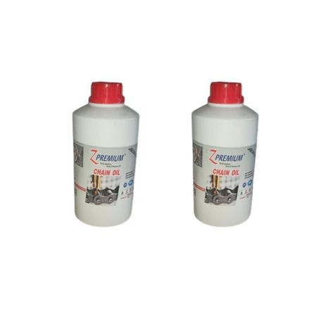 Two bottles of Z Premium chain oil 