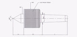 Pipe center technical dimension drawing