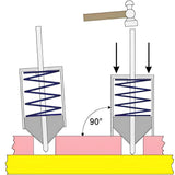 Universal transfer center punch working principle and hole alignment diagram