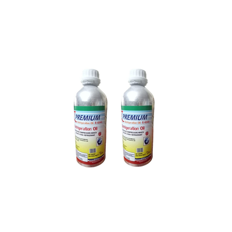 Two bottles of premium refrigeration oil