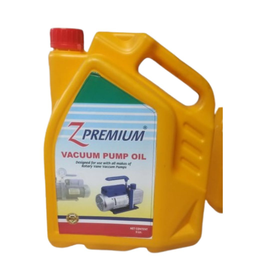 Yellow bottle of Z Premium Vacuum Pump Oil