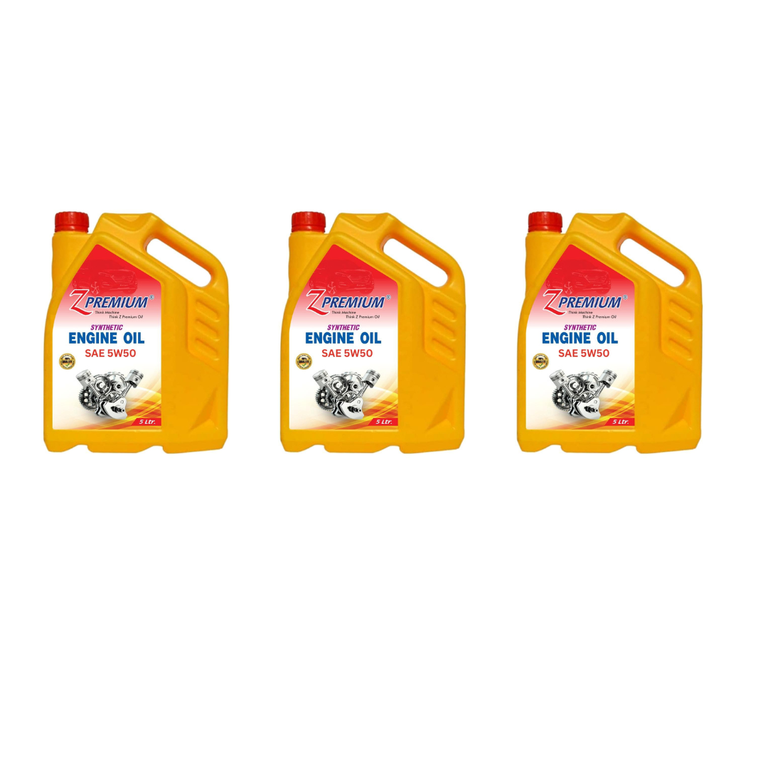 Three yellow engine oil bottles 