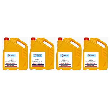 Four yellow oil containers 
