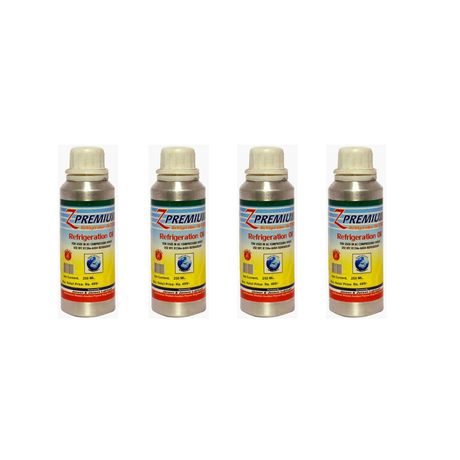 Four bottles of Z Premium Refrigeration Oil