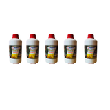 Five bottles of Premium Lubricants engine oil 