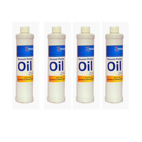 Four bottles of vacuum oil