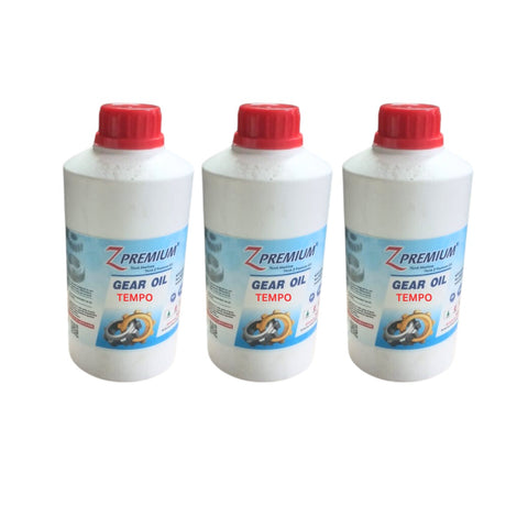 Three bottles of Z Premium Gear Oil Tempo