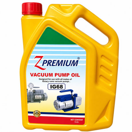 Yellow container of Z Premium vacuum pump oil 