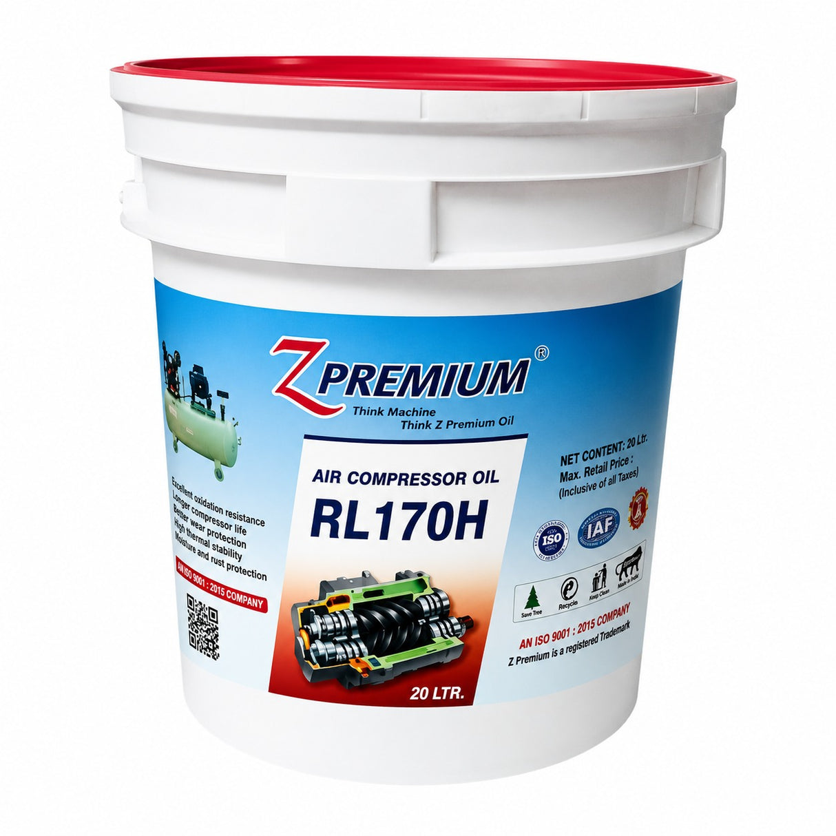 20 Ltr Z Premium Air Compressor Oil