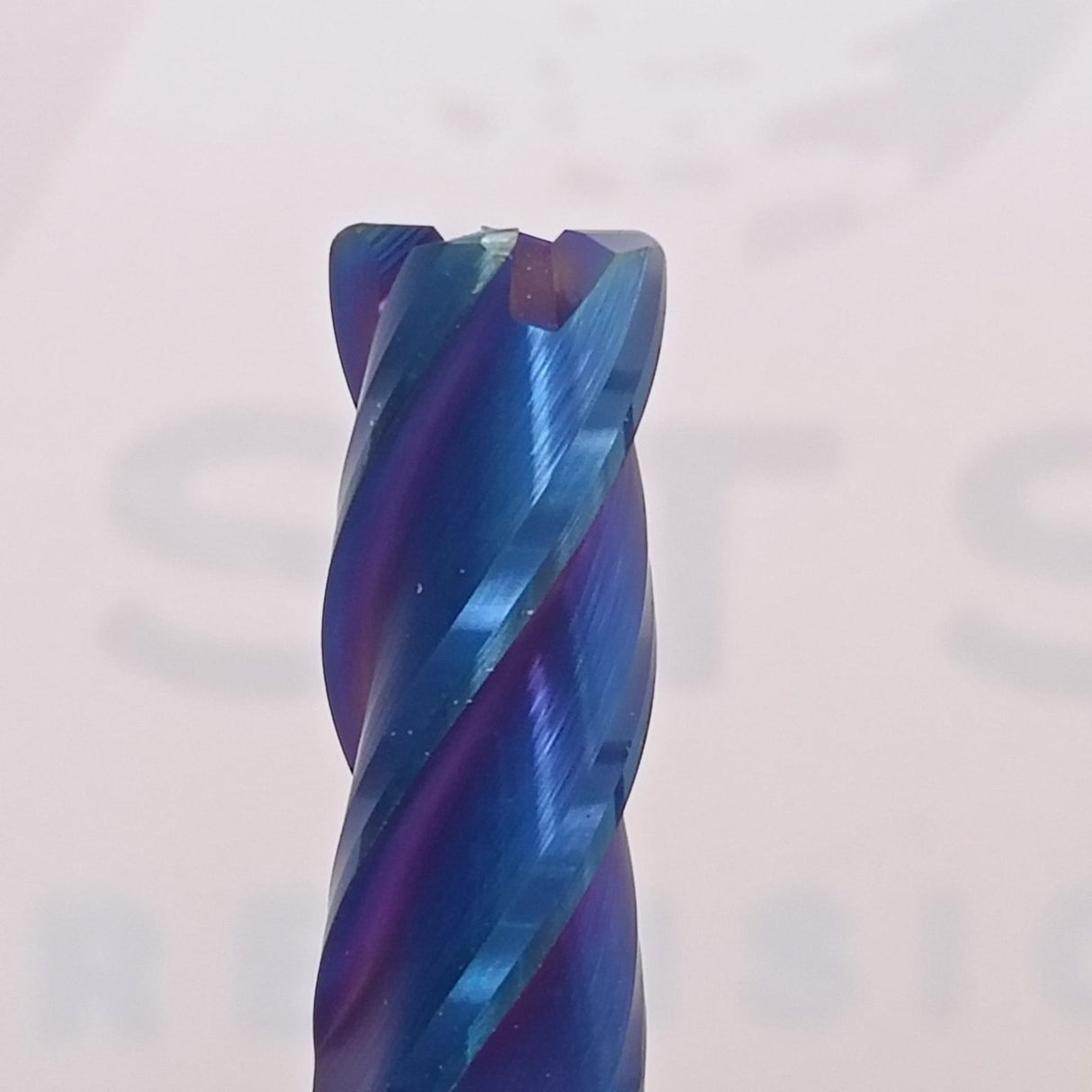 Blue coated end mill