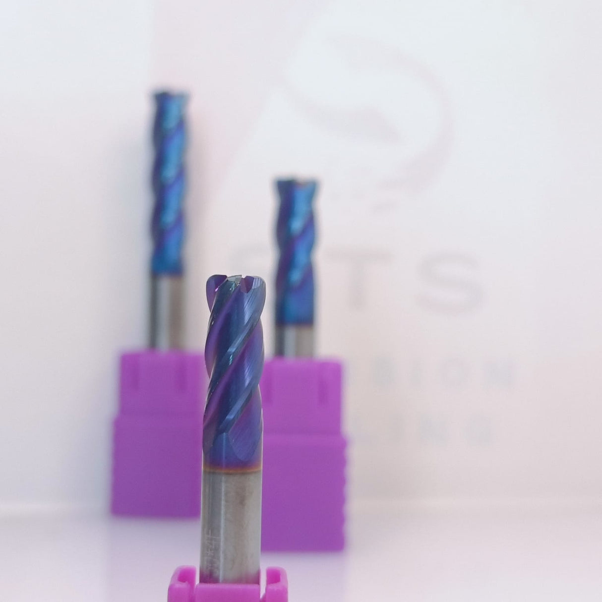 Blue end mills