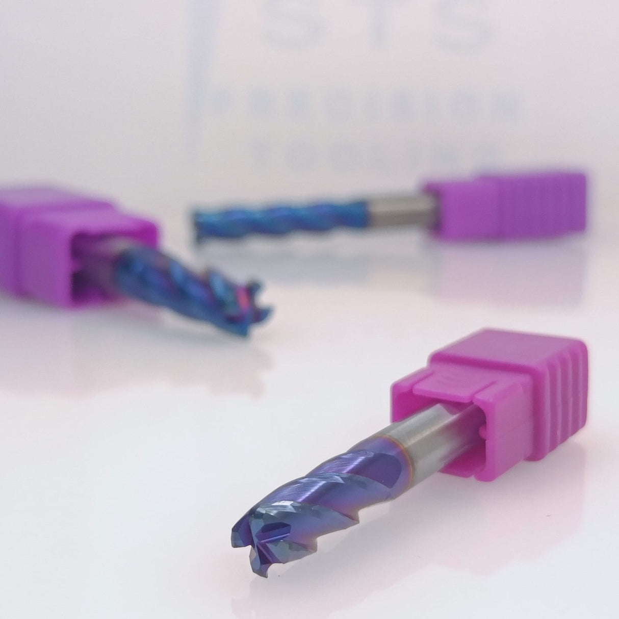 Blue end mills