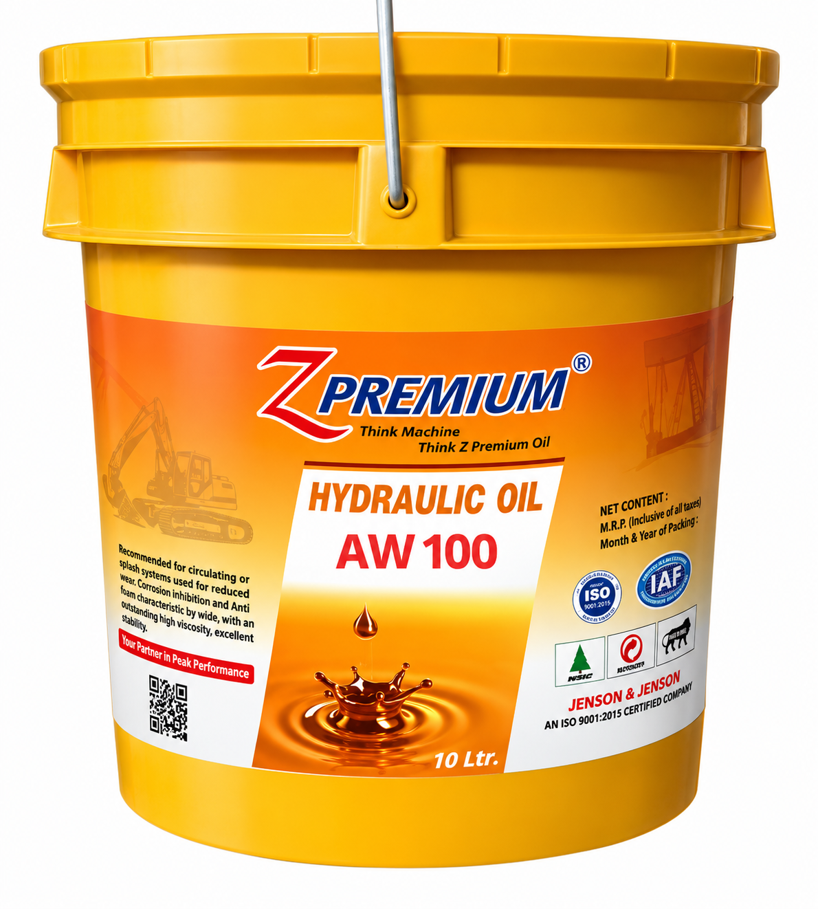 Z Premium Hydraulic Oil AW 100 Bucket