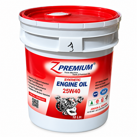 Z Premium 25W40 synthetic engine oil 10 liter bucket with red lid