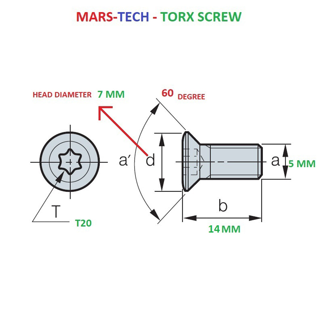 5 mm Torx screw pack of 10	