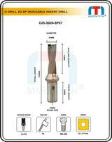Indexable U Drill 24 mm