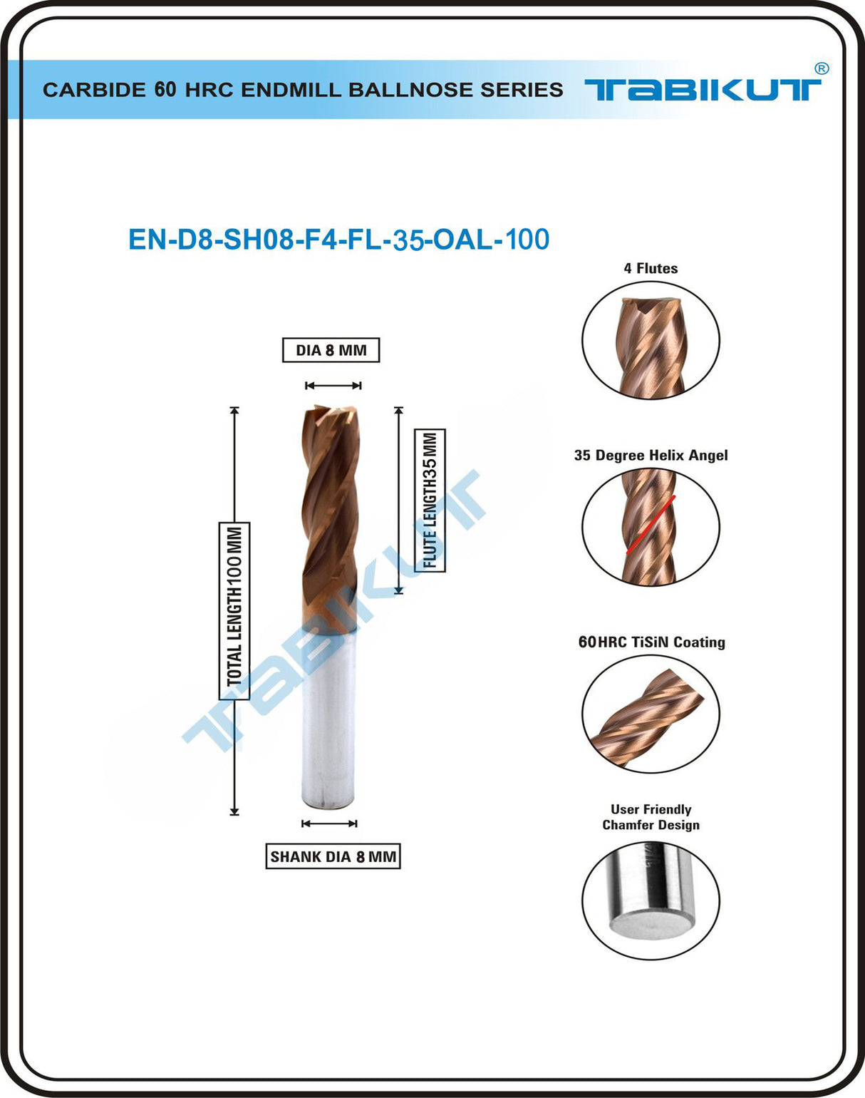 8mm Endmill Cutter