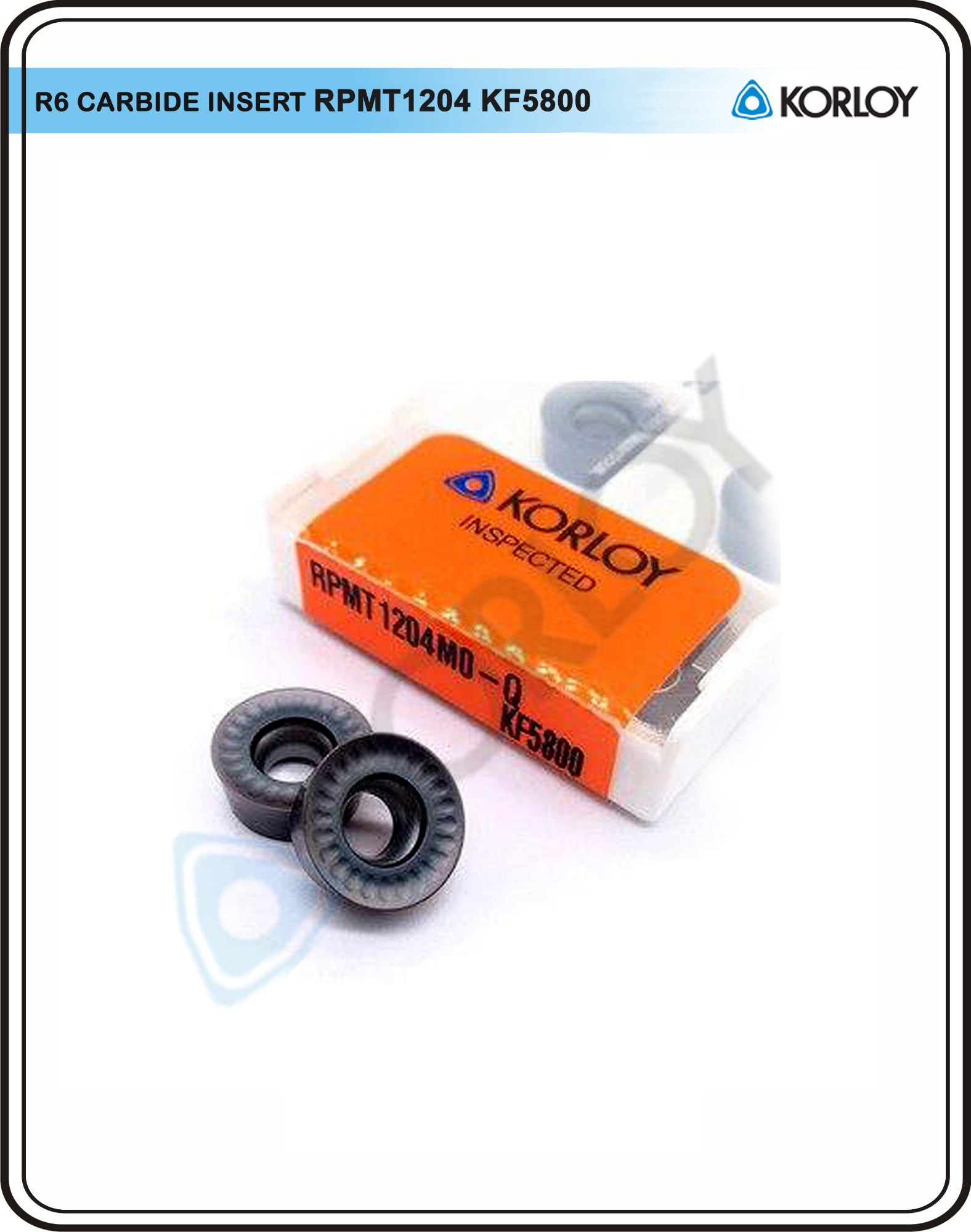 karo000出品￼ Buy KORLOY RPMT1204 KF5800 Carbide Inserts – Pack of 2 – Jaibros