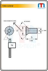 2.2 mm high precision torx screw pack of 10