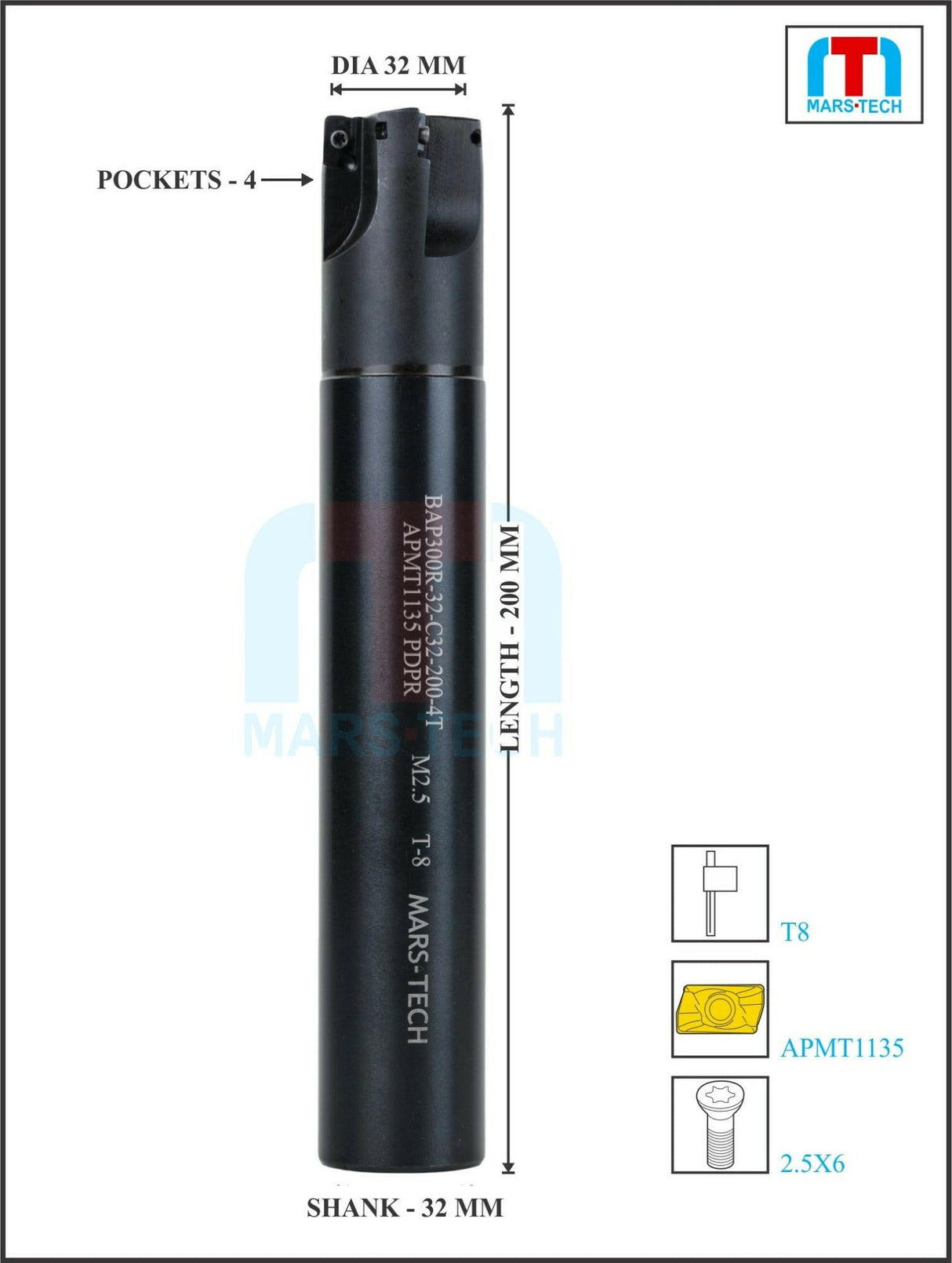32 mm indexable endmill	