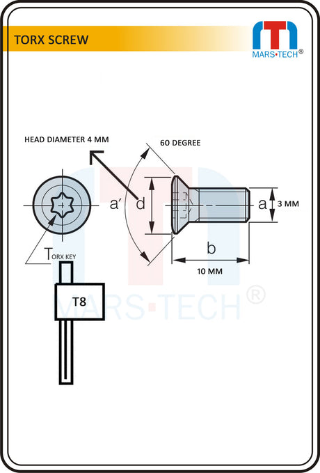 Torx Screw 3 mm various lengths