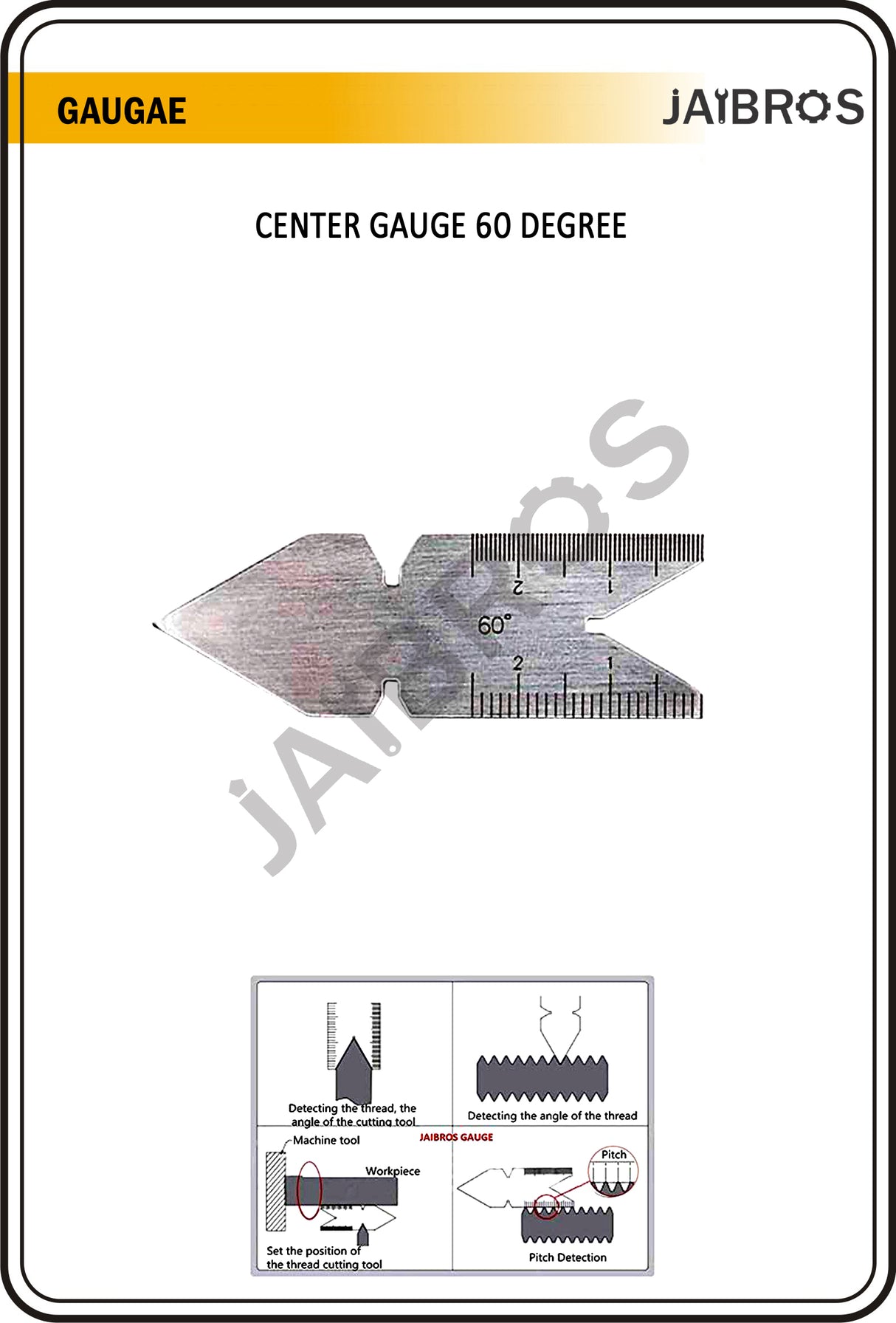 60° Center Gauge