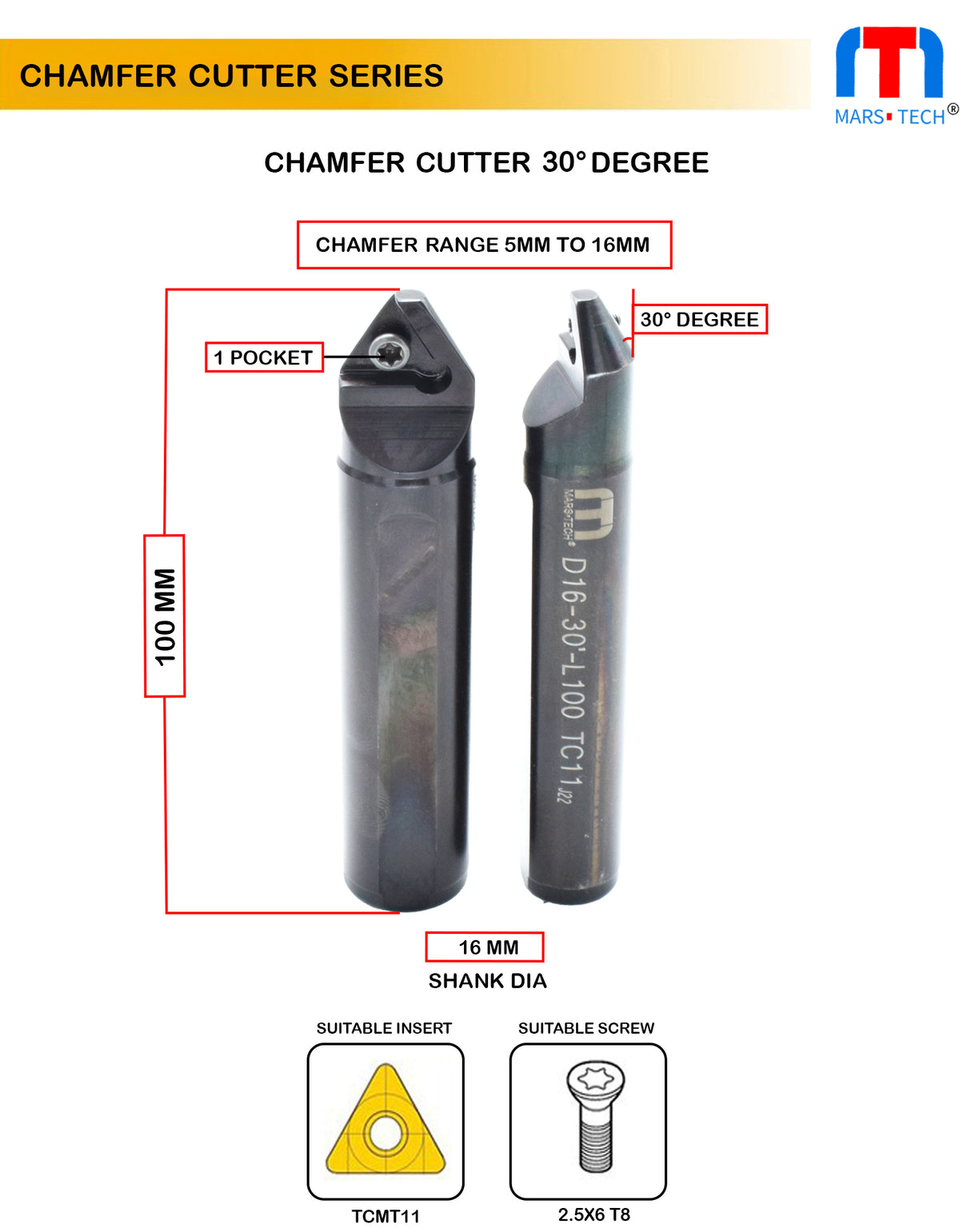 30° chamfer cutter