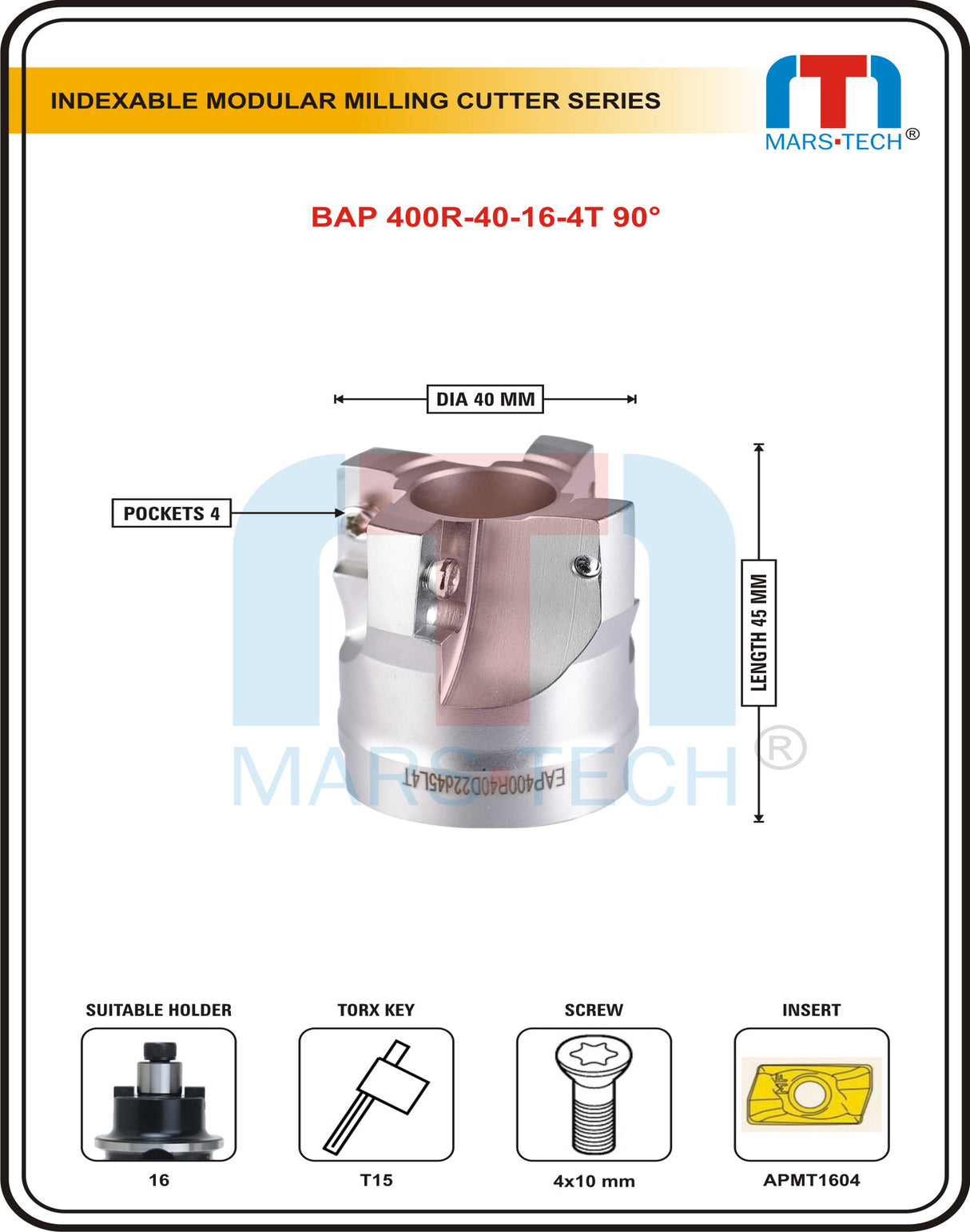 face milling cutter 40 mm	