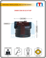 50 mm SNMX1206 facemill	