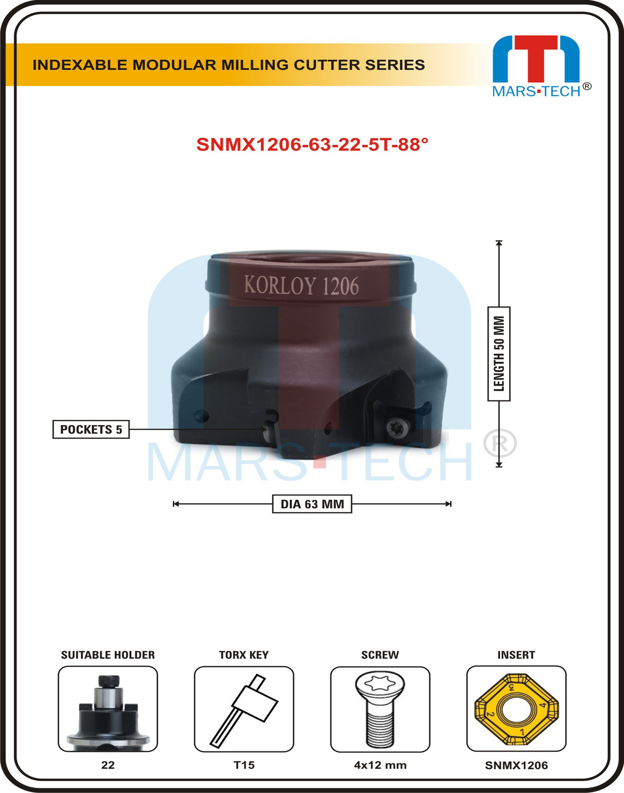 face milling cutter 63 mm	