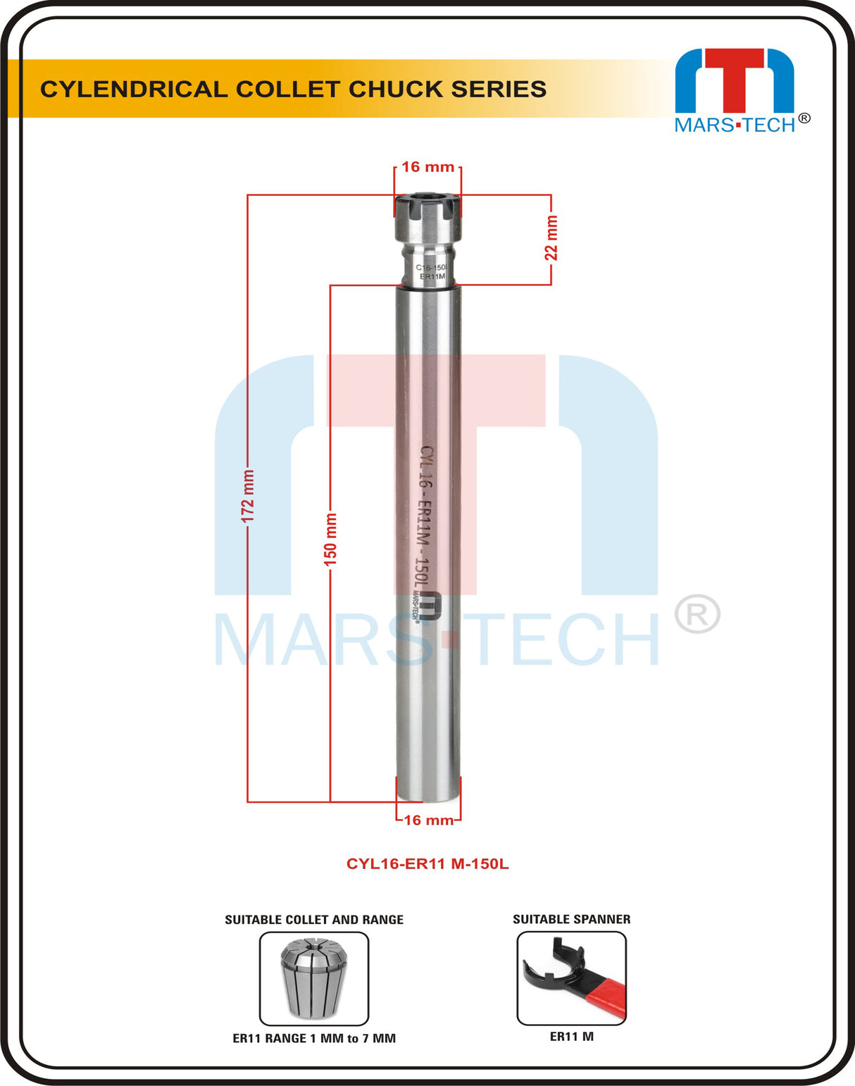 ER11 M-type collet chuck