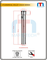 er16 collet chuck straight shank coolant through
