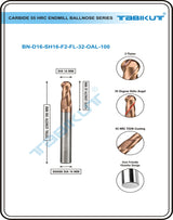 2 flute carbide ballnose