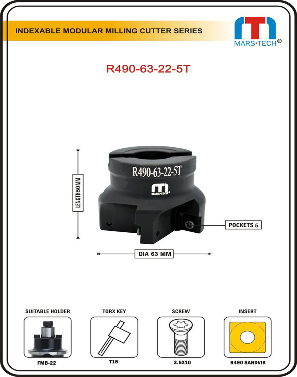 R490 50 mm cutter