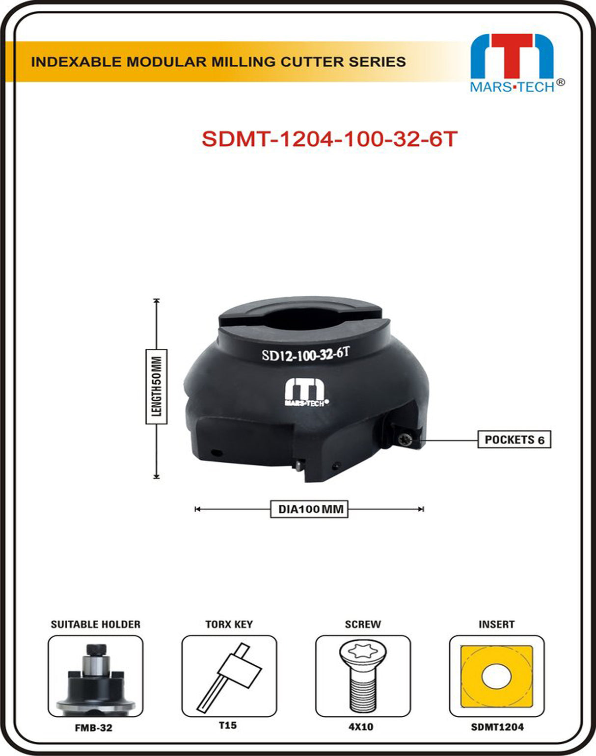 SDMT1204 milling cutter