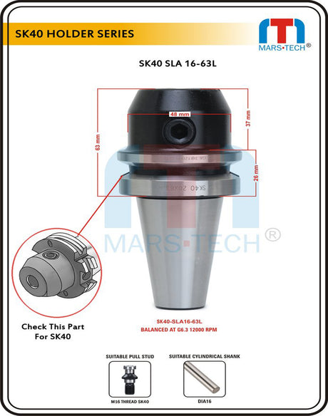 SK40 Lock Adaptor