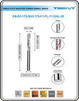 1/8″ single flute endmill