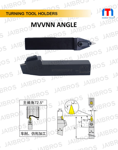 MVVNN 2525 M16 turning holder VNMG pack of 1	