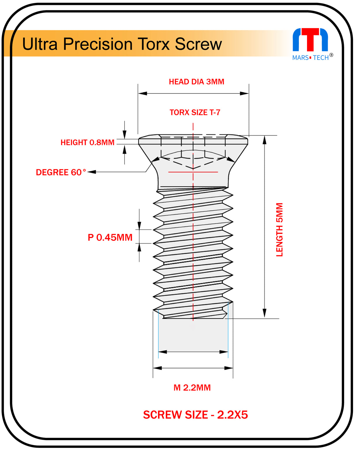 2.2mm screw