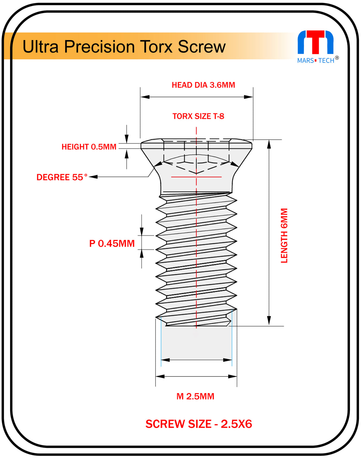 2.5mm screw