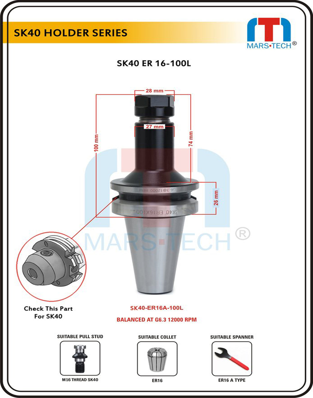 sk40 er16 holder