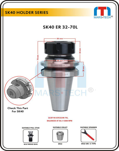 SK40 ER32 Chuck