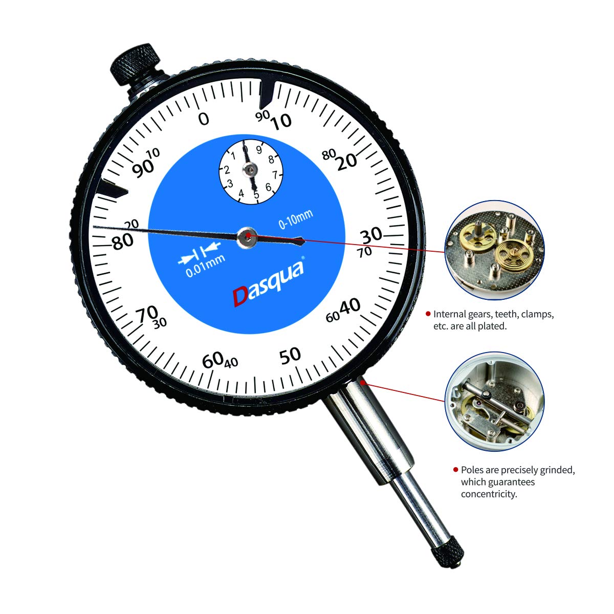High-accuracy DASQUA dial indicator