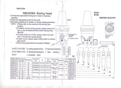 10 micron boring head